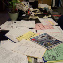 Desk De-cluttering